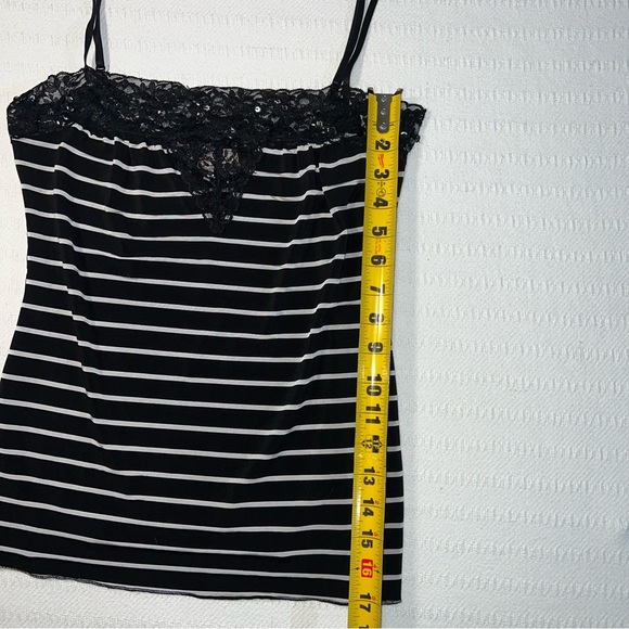 Womens Y2K Lace Trim Cami Tank Size L Fairy Grunge Coquette Whimsigoth - Picture 6 of 8